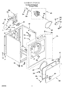 SECTION Diagram and Parts List for REX5634KQ0  Roper Dryer