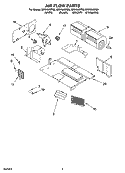 AIR FLOW PARTS Diagram and Parts List for MH3184XPS0  Whirlpool Microwave