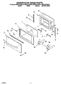 MICROWAVE DOOR PARTS, OPTIONAL PARTS Diagram and Parts List for KEMC378KBT04  KitchenAid Microwave Oven Combo