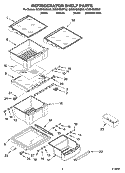 REFRIGERATOR SHELF PARTS Diagram and Parts List for GC5SHEXNB02  Whirlpool Refrigerator