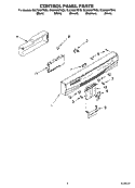 CONTROL PANEL PARTS Diagram and Parts List for GU2700XTSY0  Whirlpool Dishwasher