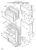 DOOR Diagram and Parts List for ET16JMXHW00  Whirlpool Refrigerator