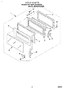 DOOR Diagram and Parts List for MH7110XBQ3  Whirlpool Microwave