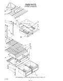 SHELF Diagram and Parts List for RT18BMXVW00  Roper Refrigerator