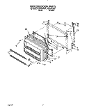 FREEZER DOOR Diagram and Parts List for TT20AKXZN01  Whirlpool Refrigerator