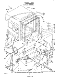 TUB , LITERATURE AND OPTIONAL Diagram and Parts List for SHU99052  Whirlpool Dishwasher