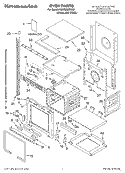 OVEN, LITERATURE Diagram and Parts List for KEMS308GSS2  KitchenAid Microwave Oven Combo