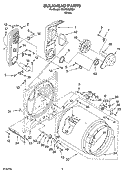 BULKHEAD PARTS Diagram and Parts List for CGDS563RQ0  Crosley Dryer