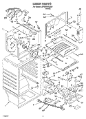 LINER Diagram and Parts List for 5ET2DTKXLQ02  Whirlpool Refrigerator