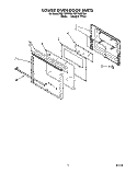 LOWER OVEN DOOR Diagram and Parts List for RB170PXYQ4  Whirlpool Wall Oven
