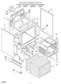 OVEN CHASSIS Diagram and Parts List for KERC507EAL2  KitchenAid Range