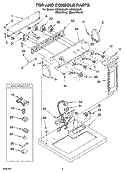 TOP AND CONSOLE PARTS Diagram and Parts List for LEN2000LW1  Whirlpool Dryer