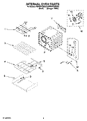 INTERNAL OVEN PARTS Diagram and Parts List for KESS907SBL02  KitchenAid Range