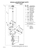 BRAKE AND DRIVE TUBE PARTS Diagram and Parts List for 7MLSR7523PT1  Whirlpool Washer