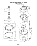 AGITATOR, BASKET AND TUB Diagram and Parts List for LA6300XPW0  Whirlpool Washer