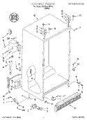 CABINET Diagram and Parts List for 3XARG497WP01  Whirlpool Refrigerator