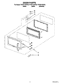 DOOR PARTS Diagram and Parts List for YKHMS1850SS0  KitchenAid Microwave