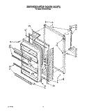 REFRIGERATOR DOOR, LIT/OPTIONAL Diagram and Parts List for ET20NKXXF01  Whirlpool Refrigerator