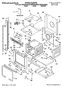 OVEN PARTS Diagram and Parts List for KEBC247KBL06  KitchenAid Wall Oven