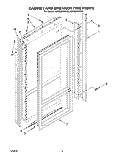 CABINET AND BREAKER TRIM Diagram and Parts List for KBRS36MHW00  KitchenAid Refrigerator