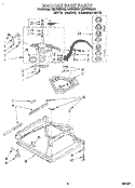 MACHINE BASE Diagram and Parts List for LSN7233BW1  Whirlpool Washer