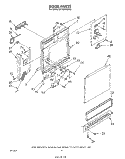 DOOR Diagram and Parts List for DU1098XRW0  Whirlpool Dishwasher