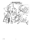 SECTION Diagram and Parts List for LET5436AW0  Whirlpool Dryer