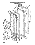 REFRIGERATOR DOOR Diagram and Parts List for KSSC48MHS00  KitchenAid Refrigerator