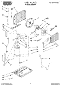 UNIT, LITERATURE Diagram and Parts List for X05002X04  KitchenAid Air Conditioner