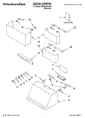 HOOD PARTS Diagram and Parts List for KWCU300LSS0  KitchenAid Range Hood
