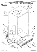 CABINET PARTS Diagram and Parts List for ED2FHEXSL00  Whirlpool Refrigerator