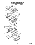 REFRIGERATOR SHELF Diagram and Parts List for KSRS22QXWH00  KitchenAid Refrigerator