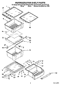 REFRIGERATOR SHELF PARTS Diagram and Parts List for GC3JHAXTL00  Whirlpool Refrigerator