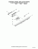 CONTROL PANEL AND LATCH PARTS Diagram and Parts List for KUDC10FXSS2  KitchenAid Dishwasher