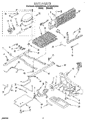 UNIT Diagram and Parts List for 3ET22DKXDN01  Whirlpool Refrigerator
