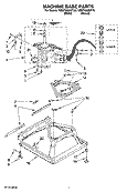 MACHINE BASE PARTS Diagram and Parts List for 7MWT96680TT0  Whirlpool Washer
