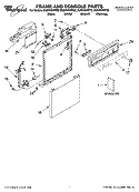 FRAME AND CONSOLE PARTS Diagram and Parts List for DU895SWPQ0  Whirlpool Dishwasher
