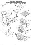 FREEZER LINER PARTS Diagram and Parts List for KSRA25ILWH01  KitchenAid Refrigerator