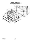 FREEZER DOOR Diagram and Parts List for KTRC18KXWH01  KitchenAid Refrigerator