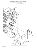 REFRIGERATOR LINER PARTS Diagram and Parts List for KSF26C7XYY03  KitchenAid Refrigerator