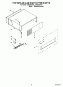 TOP GRILLE AND UNIT COVER PARTS Diagram and Parts List for KSSO42QTX03  KitchenAid Refrigerator