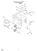 INTERIOR Diagram and Parts List for CMT101SGW0  Whirlpool Microwave