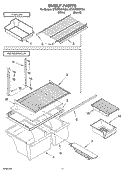 SHELF PARTS, OPTIONAL PARTS Diagram and Parts List for ET8WTMXKQ04  Whirlpool Refrigerator