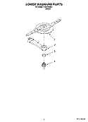 LOWER WASHARM PARTS Diagram and Parts List for TUD8750SD1  Estate Dishwasher