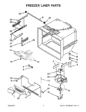 FREEZER LINER PARTS Diagram and Parts List for KBFS22EWMS9  KitchenAid Refrigerator