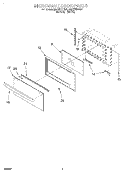 MICROWAVE DOOR Diagram and Parts List for RMC275PDQ4  Whirlpool Microwave Oven Combo