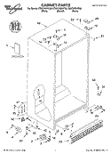CABINET PARTS Diagram and Parts List for ED5CHQXKQ02  Whirlpool Refrigerator