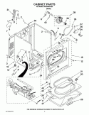 CABINET PARTS Diagram and Parts List for WGD4850XQ0  Whirlpool Dryer
