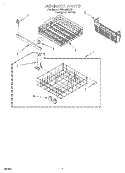 DISHRACK Diagram and Parts List for RUD4300DQ2  Roper Dishwasher