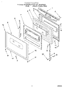 DOOR, LIT/OPTIONAL Diagram and Parts List for SF315PEGQ1  Whirlpool Range